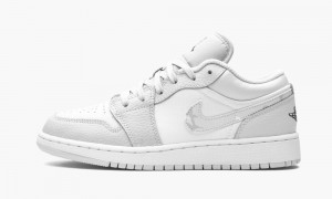 Nike Air Jordan 1 Low SE GS 'Grey Camo Swoosh' Lasten Kengät Valkoinen Harmaat | 265HQJZYI