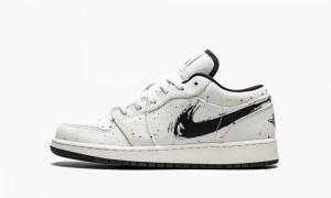 Nike Air Jordan 1 Low SE GS 'Paint Splatter' Lasten Kengät Mustat Oranssi Valkoinen | 482OUIMAJ