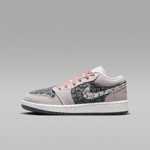 Nike Air Jordan 1 Low SE Lasten Kengät Kukka Valkoinen Pinkki | 512VUCXNR