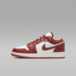 Nike Air Jordan 1 Low SE Lasten Kengät Punainen Valkoinen | 254NELKHU