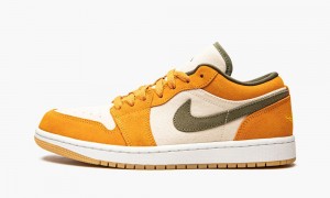 Nike Air Jordan 1 Low SE 'Light Curry' Miesten Kengät Valkoinen Oliivinvihreä Syvä Keltainen | 647RZFCTD