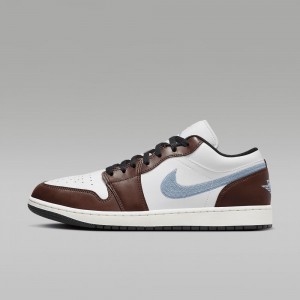 Nike Air Jordan 1 Low SE Miesten Kengät Valkoinen Mustat Sininen Harmaat | 149GVQOTK