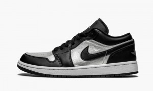 Nike Air Jordan 1 Low SE 'Silver Varvas' Naisten Kengät Mustat Metal Hopea Valkoinen | 910OANUEQ