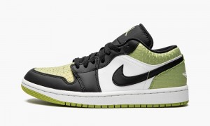 Nike Air Jordan 1 Low SE 'Vivid Green Snakeskin' Naisten Kengät Vihreä Mustat | 124XJWRHU