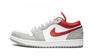 Nike Air Jordan 1 Low SE 'White / Grey / Red' Miesten Kengät Harmaat Punainen Valkoinen | 628QBVFGD