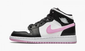 Nike Air Jordan 1 MID GS 'Arctic Pink' Lasten Kengät Valkoinen Pinkki Mustat | 978DOMQHN