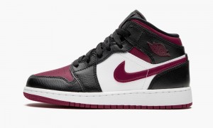 Nike Air Jordan 1 MID (GS) 'Bred Varvas' Lasten Kengät Mustat Punainen Valkoinen | 483JODQBX