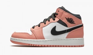 Nike Air Jordan 1 MID GS 'Pink Quartz' Lasten Kengät Pinkki Harmaat | 780JARUHZ