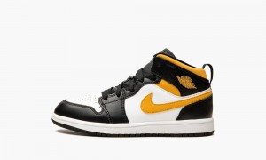 Nike Air Jordan 1 MID PS 'Pollen' Lasten Kengät Valkoinen Mustat | 317GLMOVQ