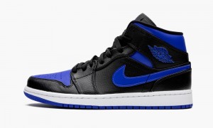 Nike Air Jordan 1 MID 'Royal' Miesten Kengät Mustat Kuninkaallinen Sininen Valkoinen | 769MOBKHW
