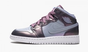 Nike Air Jordan 1 MID SE (GS) Lasten Kengät Sininen Violetit | 294LXDJKB
