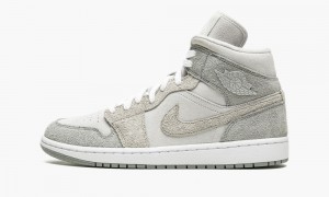 Nike Air Jordan 1 MID SE 'Grey Fleece' Naisten Kengät Harmaat | 381PNZCAX