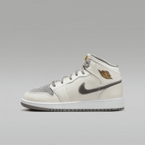 Nike Air Jordan 1 MID SE Lasten Kengät Valkoinen | 781CPVWSN
