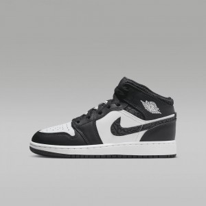 Nike Air Jordan 1 MID SE Lasten Kengät Valkoinen Mustat | 983WAQNBT