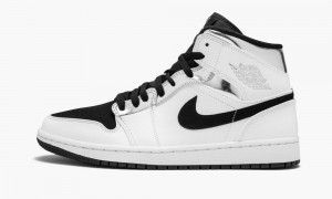 Nike Air Jordan 1 Mid 'Alternate Think 16' Miesten Kengät Valkoinen Metal Hopea Mustat | 870ZXTMUB