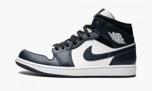 Nike Air Jordan 1 Mid 'Armory Navy' Miesten Kengät Laivastonsininen Valkoinen Mustat | 354HKPGIS