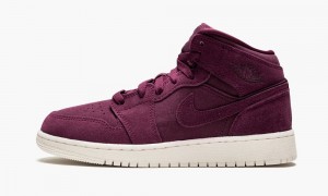 Nike Air Jordan 1 Mid BG 'Bordeaux' Lasten Kengät Viininpunainen Valkoinen | 381MYVNHQ