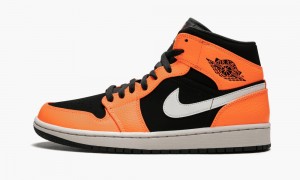 Nike Air Jordan 1 Mid 'Black Cone' Miesten Kengät Oranssi Mustat | 085PBVKQL