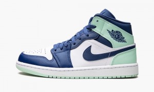 Nike Air Jordan 1 Mid 'Blue Mint' Miesten Kengät Laivastonsininen Minttu Valkoinen | 860TYHAFR