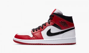 Nike Air Jordan 1 Mid 'Chicago 2020' Miesten Kengät Valkoinen Punainen Mustat | 984OHMBVU