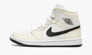 Nike Air Jordan 1 Mid 'Coconut Milk' Naisten Kengät Mustat Valkoinen | 428GSEJWL