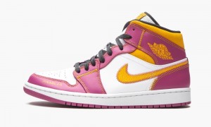Nike Air Jordan 1 Mid 'Dia de los Muertos' Miesten Kengät Valkoinen Fuksia Oranssi Mustat | 129UWZCNR