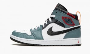 Nike Air Jordan 1 Mid 'Facetasm - Fearless' Miesten Kengät Valkoinen Vaaleansininen Laivastonsininen | 784EVZORC