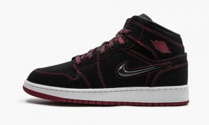 Nike Air Jordan 1 Mid Fearless GS 'Come Fly With Me' Lasten Kengät Mustat Punainen Valkoinen | 617NIPMGK