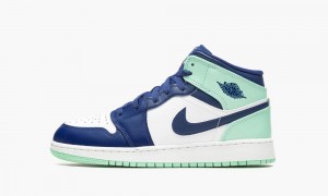 Nike Air Jordan 1 Mid GS 'Blue Mint' Lasten Kengät Laivastonsininen Minttu Valkoinen | 927PJKAER