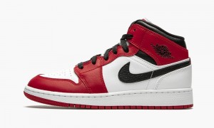 Nike Air Jordan 1 Mid GS 'Chicago 2020' Lasten Kengät Valkoinen Punainen Mustat | 687ZOKHPG