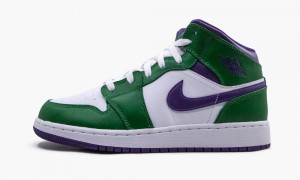 Nike Air Jordan 1 Mid (GS) 'Hulk' Lasten Kengät Vihreä Violetit Valkoinen | 986ITHWXD