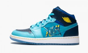 Nike Air Jordan 1 Mid (GS) Lasten Kengät Sininen Kuninkaallinen Sininen | 894AFTUDW
