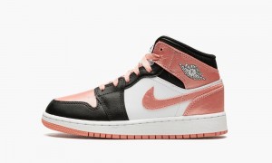Nike Air Jordan 1 Mid GS 'Light Madder Root' Lasten Kengät Valkoinen Mustat | 796PSDGJB
