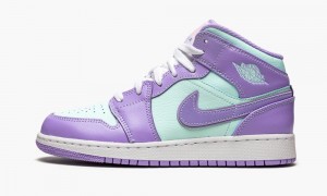 Nike Air Jordan 1 Mid GS 'Purple Pulse / Arctic Punch' Lasten Kengät Violetit | 893FWBGLM