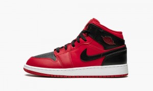 Nike Air Jordan 1 Mid GS 'Reverse Bred' Lasten Kengät Punainen Mustat Valkoinen | 365GODAYM