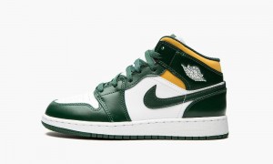 Nike Air Jordan 1 Mid GS 'Sonics' Lasten Kengät Vihreä Valkoinen | 807JZOBAT