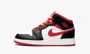 Nike Air Jordan 1 Mid GS 'Very Berry' Lasten Kengät Mustat Valkoinen Punainen | 024EAZXUN