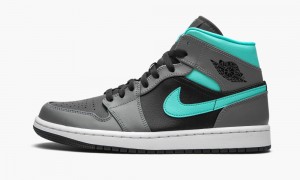 Nike Air Jordan 1 Mid 'Grey/Aqua' Miesten Kengät Vihreä Harmaat | 153RDOMQF