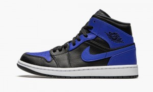 Nike Air Jordan 1 Mid 'Hyper Royal' Miesten Kengät Mustat Kuninkaallinen Sininen Valkoinen | 853DGZXJB