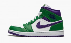 Nike Air Jordan 1 Mid 'Incredible Hulk' Miesten Kengät Vihreä Violetit Valkoinen | 650PWEGSX