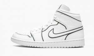 Nike Air Jordan 1 Mid 'Iridescent Outline' Naisten Kengät Valkoinen | 109YAPCIG