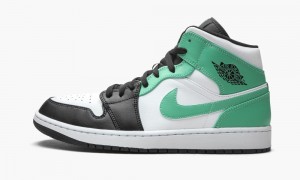 Nike Air Jordan 1 Mid 'Island Green' Miesten Kengät Valkoinen Mustat Vihreä | 698TRPGVC