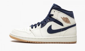 Nike Air Jordan 1 Mid Jeter Miesten Kengät Ruskea Laivastonsininen | 395JODYGM