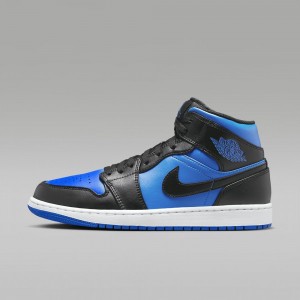 Nike Air Jordan 1 Mid Miesten Kengät Sininen Mustat | 958IGKVWS