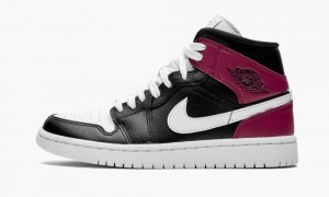 Nike Air Jordan 1 Mid 'Noble Red' Naisten Kengät Mustat Valkoinen Punainen | 743RMEDXA