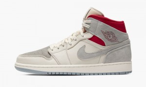 Nike Air Jordan 1 Mid PRM 'Sneakersnstuff 20th anniversary' Miesten Kengät Harmaat Punainen Valkoinen | 715WOLIKX