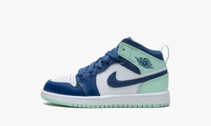 Nike Air Jordan 1 Mid PS 'Blue Mint' Lasten Kengät Laivastonsininen Minttu Valkoinen | 380MYXSLC