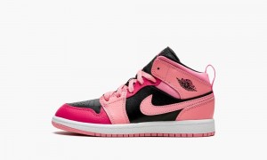 Nike Air Jordan 1 Mid PS 'Coral Chalk' Lasten Kengät Koralli Pinkki Mustat | 215QXZGIE