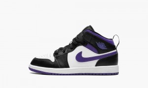 Nike Air Jordan 1 Mid PS 'Dark Iris' Lasten Kengät Mustat Valkoinen | 084FVCHBP