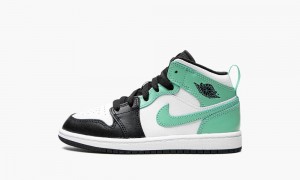 Nike Air Jordan 1 Mid (PS) Lasten Kengät Valkoinen Mustat Vihreä | 203XJIRTY